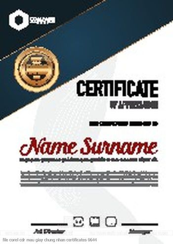 file corel cdr mau giay chung nhan certificates 0644