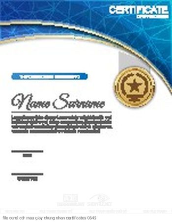file corel cdr mau giay chung nhan certificates 0645