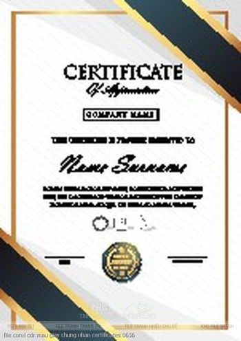 file corel cdr mau giay chung nhan certificates 0656