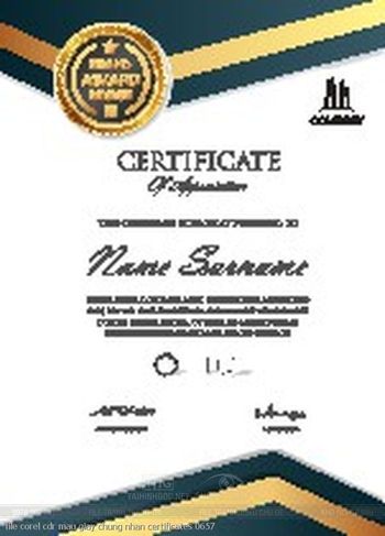 file corel cdr mau giay chung nhan certificates 0657