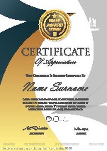 file corel cdr mau giay chung nhan certificates 0658