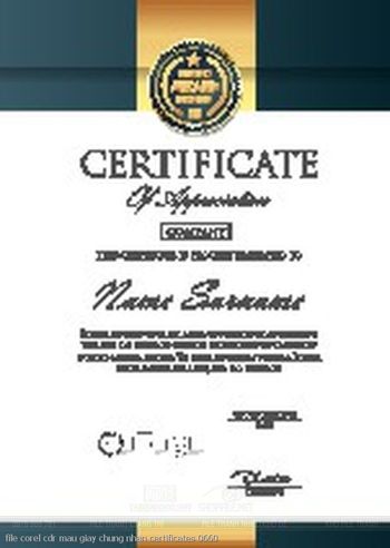 file corel cdr mau giay chung nhan certificates 0660