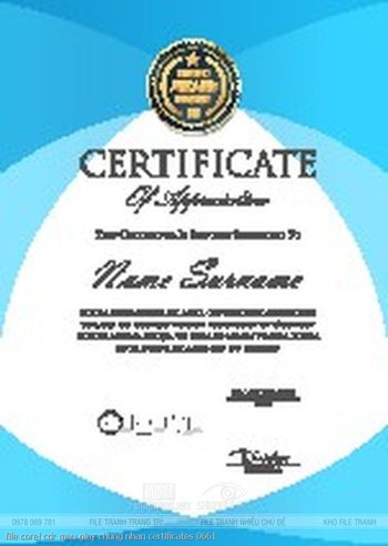file corel cdr mau giay chung nhan certificates 0661