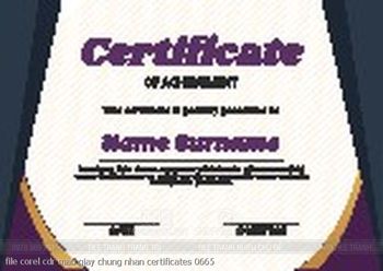 file corel cdr mau giay chung nhan certificates 0665