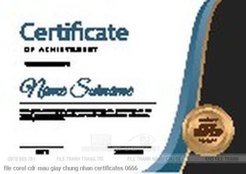 file corel cdr mau giay chung nhan certificates 0666