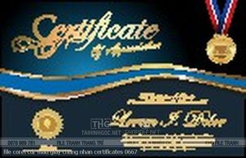 file corel cdr mau giay chung nhan certificates 0667