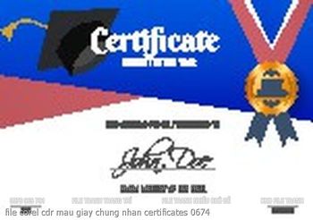 file corel cdr mau giay chung nhan certificates 0674