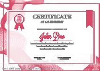 file corel cdr mau giay chung nhan certificates 0675