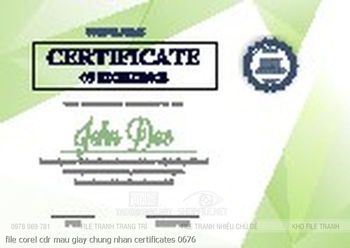 file corel cdr mau giay chung nhan certificates 0676