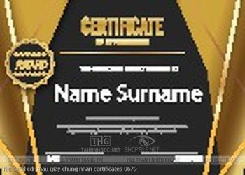 file corel cdr mau giay chung nhan certificates 0679