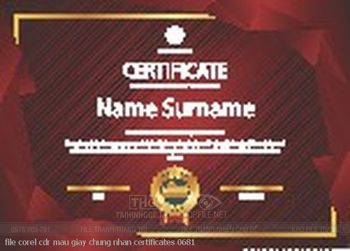 file corel cdr mau giay chung nhan certificates 0681