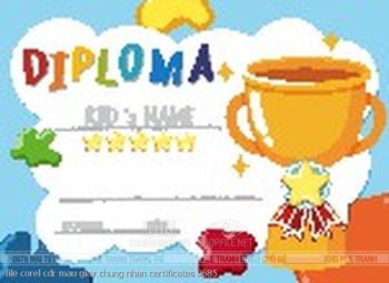 file corel cdr mau giay chung nhan certificates 0685