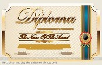 file corel cdr mau giay chung nhan certificates 0688