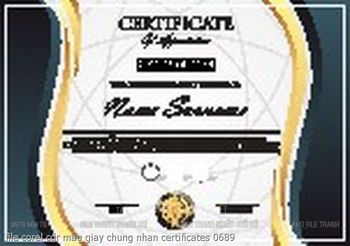 file corel cdr mau giay chung nhan certificates 0689