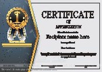 file corel cdr mau giay chung nhan certificates 0692