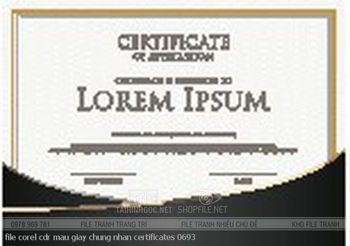 file corel cdr mau giay chung nhan certificates 0693