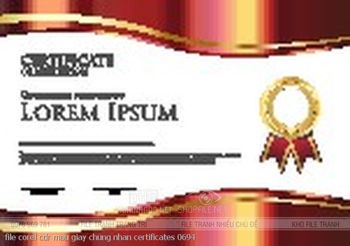 file corel cdr mau giay chung nhan certificates 0694