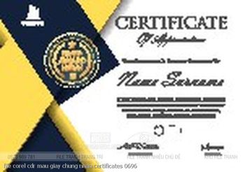 file corel cdr mau giay chung nhan certificates 0696