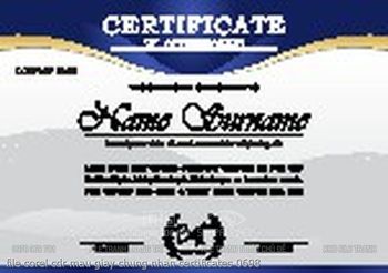 file corel cdr mau giay chung nhan certificates 0698