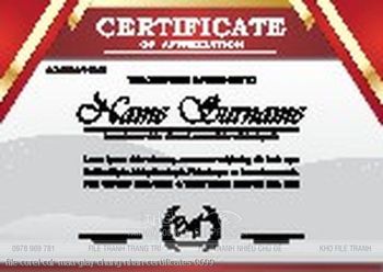 file corel cdr mau giay chung nhan certificates 0699