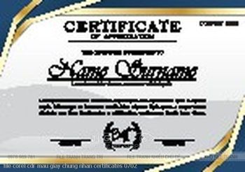 file corel cdr mau giay chung nhan certificates 0702