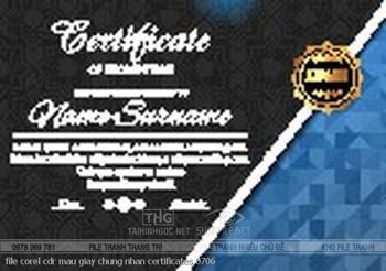 file corel cdr mau giay chung nhan certificates 0706