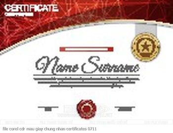 file corel cdr mau giay chung nhan certificates 0711