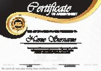 file corel cdr mau giay chung nhan certificates 0714