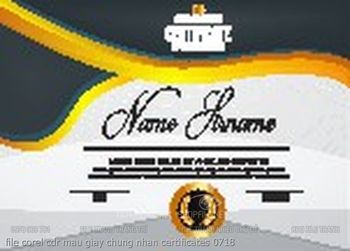 file corel cdr mau giay chung nhan certificates 0718