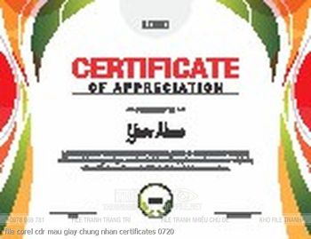 file corel cdr mau giay chung nhan certificates 0720