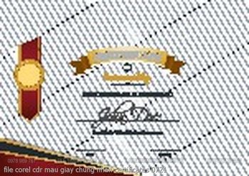 file corel cdr mau giay chung nhan certificates 0721