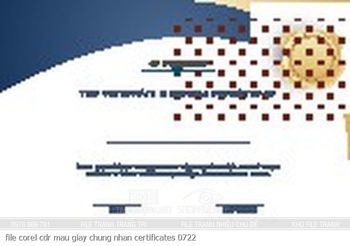 file corel cdr mau giay chung nhan certificates 0722