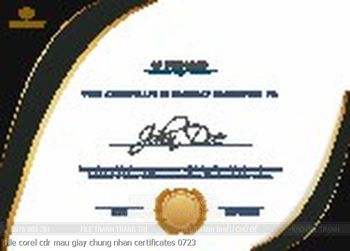 file corel cdr mau giay chung nhan certificates 0723