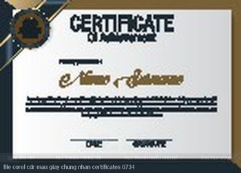 file corel cdr mau giay chung nhan certificates 0734