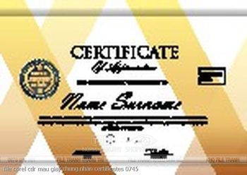 file corel cdr mau giay chung nhan certificates 0745