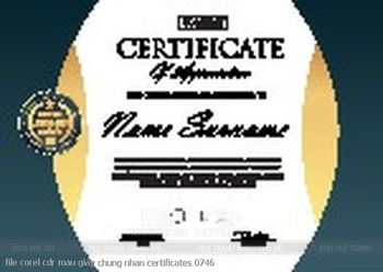 file corel cdr mau giay chung nhan certificates 0746