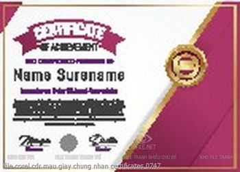 file corel cdr mau giay chung nhan certificates 0747