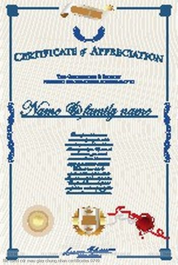 file corel cdr mau giay chung nhan certificates 0749