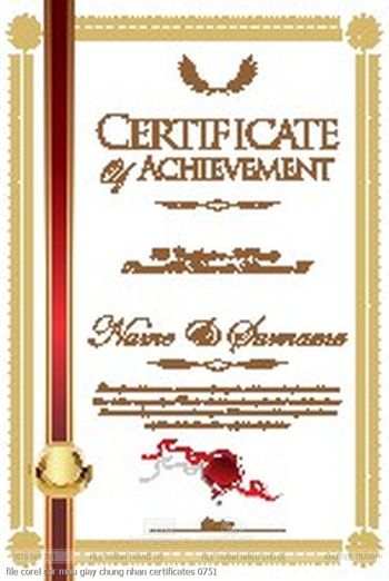 file corel cdr mau giay chung nhan certificates 0751