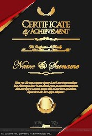 file corel cdr mau giay chung nhan certificates 0752