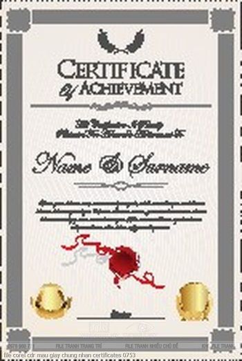 file corel cdr mau giay chung nhan certificates 0753