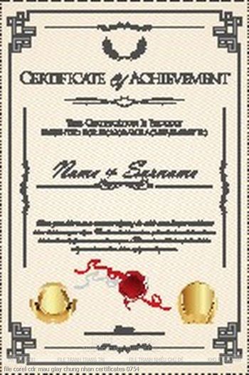file corel cdr mau giay chung nhan certificates 0754