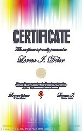 file corel cdr mau giay chung nhan certificates 0755