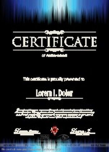 file corel cdr mau giay chung nhan certificates 0757