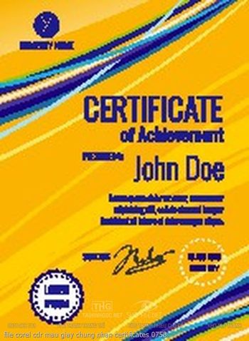 file corel cdr mau giay chung nhan certificates 0758