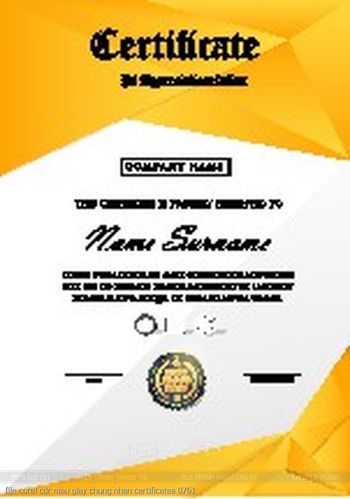 file corel cdr mau giay chung nhan certificates 0761