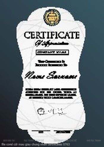 file corel cdr mau giay chung nhan certificates 0763
