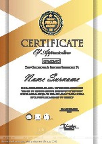file corel cdr mau giay chung nhan certificates 0766