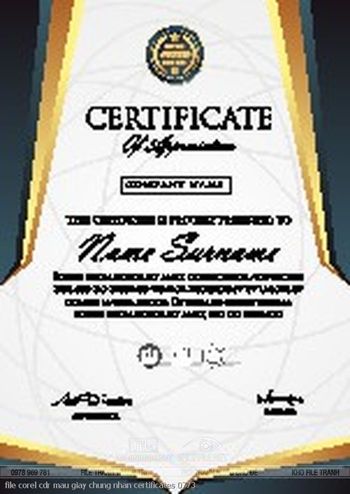 file corel cdr mau giay chung nhan certificates 0773