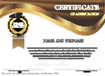 file corel cdr mau giay chung nhan certificates 0782